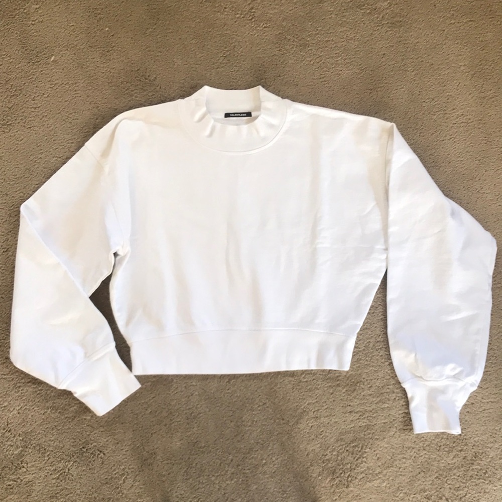 Talentless Mock Cropped Crewneck